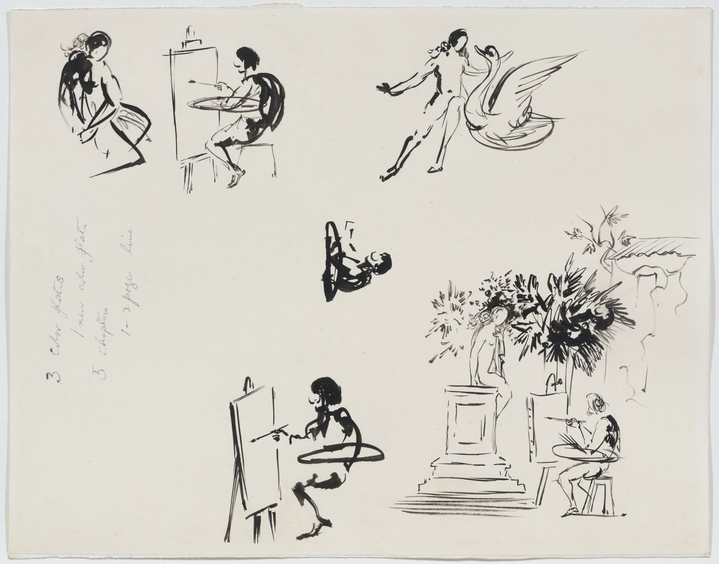 Estudis per a il·lustracions del llibre 