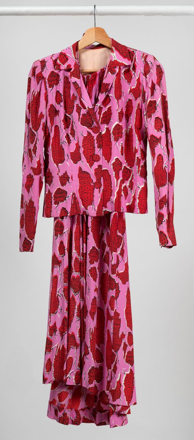 Conjunt de vestit i jaqueta amb estampat 