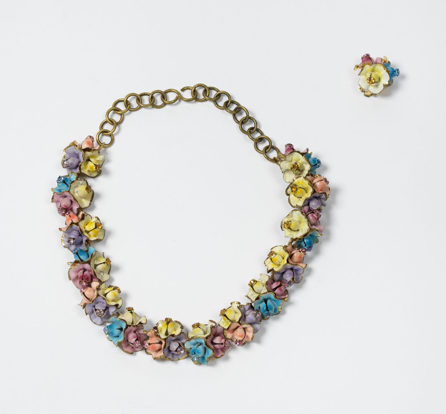 Collaret amb flors esmaltades